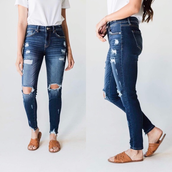 KanCan Mid Rise Kimberly Skinny Jean Size 24 - Picture 2 of 8